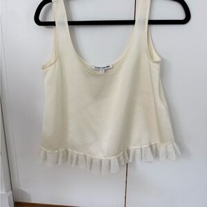 Elizabeth and James Cream Sleeveless Blouse
